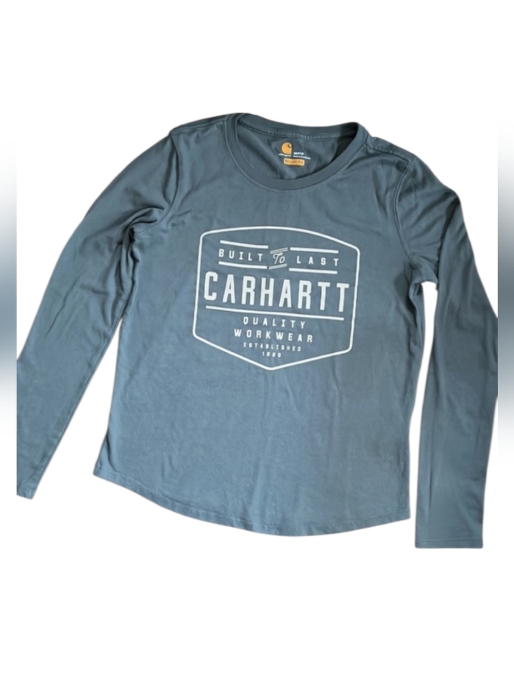 Carhartt Lockhart Long Sleeve Slate Blue Tee Size Medium